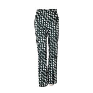 H&M Skinny Fit Geometric Print Pants Green Trousers Size 12